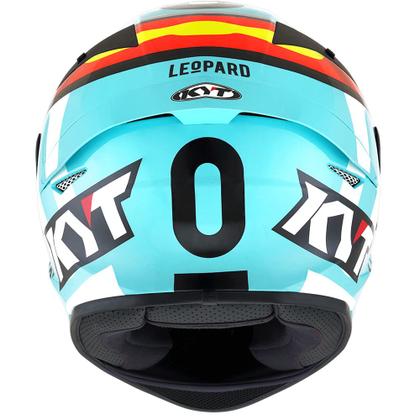 Imagem de Capacete KYT TT Course Jaume Masia Leopardo Azul Mais Viseira Camaleão