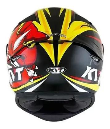 Imagem de Capacete KYT TT Course Rhino Vermelho Mais Viseira Fumê e Spoiler Fumê