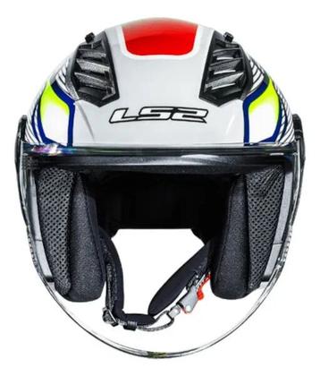 Imagem de Capacete LS2 Aberto Airflow 2 Sting Branco e Amarelo Masculino e Feminino