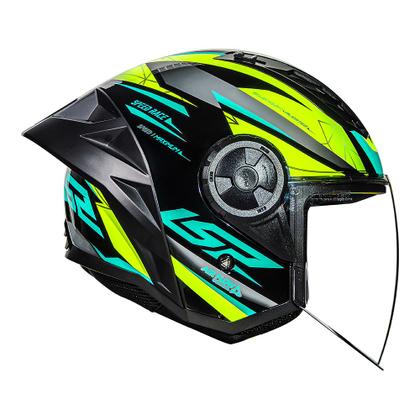 Imagem de Capacete Ls2 Airflow II OF616 S Draze Preto e Amarelo