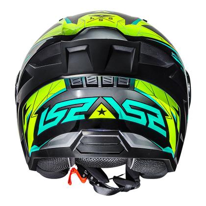 Imagem de Capacete Ls2 Airflow II OF616 S Draze Preto e Amarelo