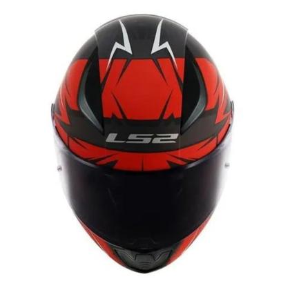 Imagem de Capacete Ls2 Ff353 Cromo Preto Fosco Vermelho