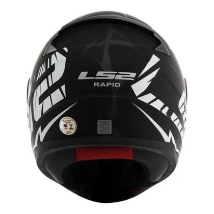 Imagem de Capacete Ls2 Ff353 Cromo Preto Fosco Vermelho