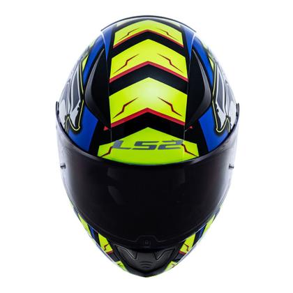 Imagem de Capacete LS2 FF353 Rapid Alex Barros Amarelo e Azul Brilhante Masculino e Feminino