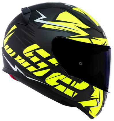 Imagem de Capacete Ls2 Ff353 Rapid Cromo Matte Preto E Amarelo