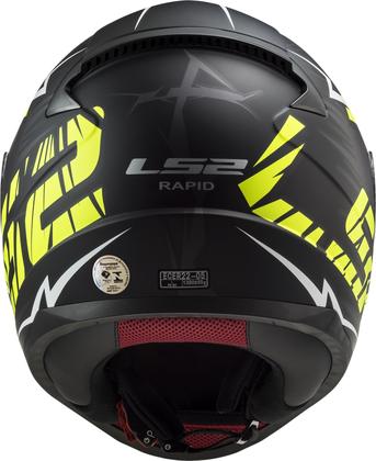 Imagem de Capacete Ls2 Ff353 Rapid Cromo Matte Preto E Amarelo