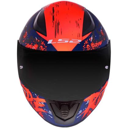 Imagem de Capacete LS2 FF353 Rapid Naughty Fosco Azul Laranja