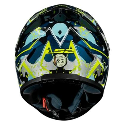Imagem de Capacete ls2 ff358 s camo blue yellow azul amarelo brilho