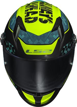 Imagem de Capacete ls2 ff358 s striker azul amarelo verde blue yellow