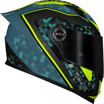 Imagem de Capacete ls2 ff358 s striker azul amarelo verde blue yellow