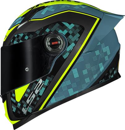 Imagem de Capacete ls2 ff358 s striker azul amarelo verde blue yellow