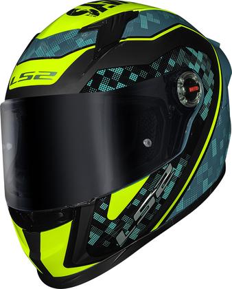 Imagem de Capacete ls2 ff358 s striker azul amarelo verde blue yellow