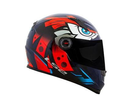 Imagem de Capacete LS2 FF358 Tribal Azul e Laranja