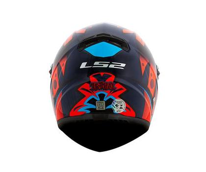 Imagem de Capacete LS2 FF358 Tribal Azul e Laranja