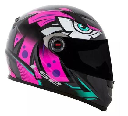 Imagem de Capacete Ls2 FF358 Tribal Fucsia Rosa Cinza