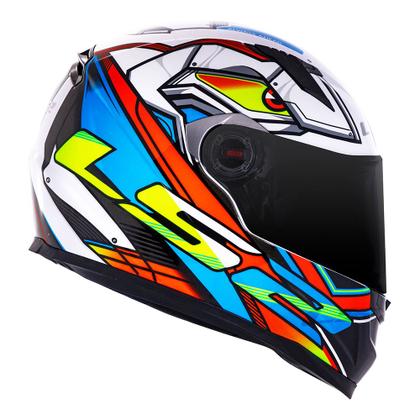 Imagem de Capacete LS2 FF358 Xdron Laranja Neon Brilhante Masculino e Feminino Fechado