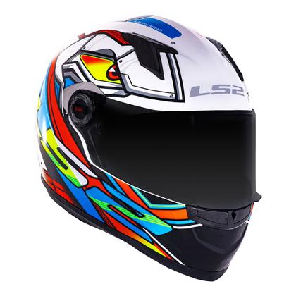 Imagem de Capacete LS2 FF358 Xdron Laranja Neon Brilhante Masculino e Feminino Fechado