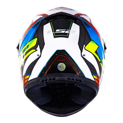 Imagem de Capacete LS2 FF358 Xdron Laranja Neon Brilhante Masculino e Feminino Fechado