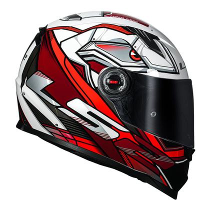 Imagem de Capacete LS2 FF358 Xdron Preto Branco e Vermelho
