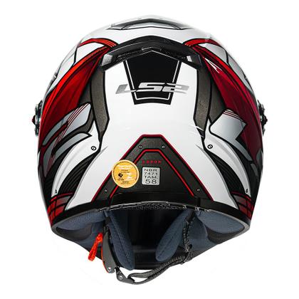 Imagem de Capacete LS2 FF358 Xdron Preto Branco e Vermelho