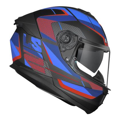 Imagem de Capacete LS2 FF808 Stream II Road Cinza Azul e Vermelho