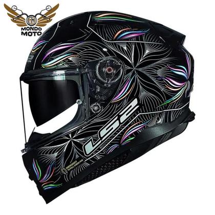 Imagem de Capacete Ls2 Ff811 Vector Ii Tropical Preto/Rosa N60/L- Masculino - feminino - tricomposto - oculos interno - motociclista - motoqueiro