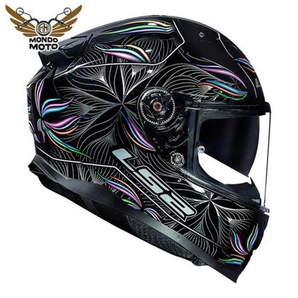 Imagem de Capacete Ls2 Ff811 Vector Ii Tropical Preto/Rosa N60/L- Masculino - feminino - tricomposto - oculos interno - motociclista - motoqueiro