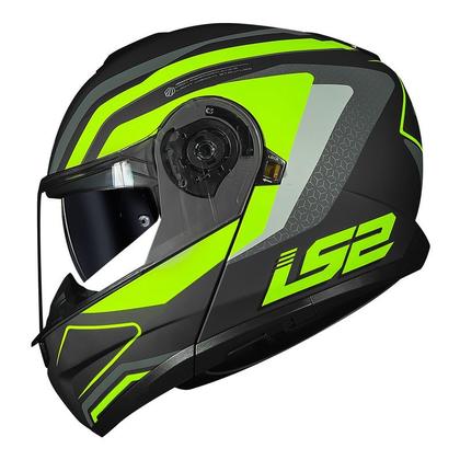 Imagem de Capacete ls2 ff908 strobe 2 phantom matte titanium gph hv yellow cinza amarelo fosco