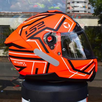 Imagem de Capacete LS2 Masculino FF808 Maze Laranja Bicomposto Moto