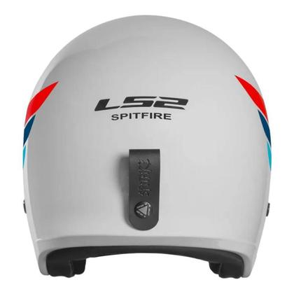 Imagem de Capacete Ls2 Spitfire Of599 Retro Branco Azul e Vermelho