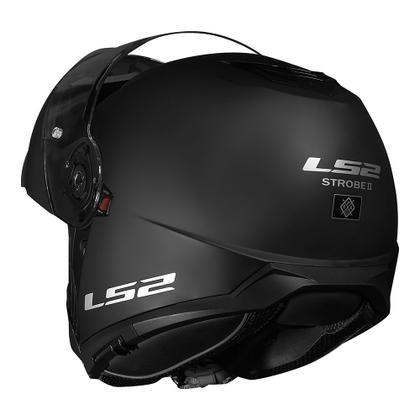 Imagem de Capacete LS2 Strobe II FF908 Monocolor Matte Black Preto Fosco Masculino e Feminino