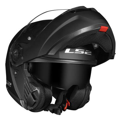 Imagem de Capacete LS2 Strobe II FF908 Monocolor Matte Black Preto Fosco Masculino e Feminino