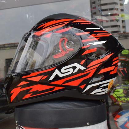 Imagem de Capacete Masculino Asx City Arrow Vermelho Esportivo Fechado