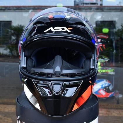 Imagem de Capacete Masculino Asx City Start Azul Esportivo Fechado