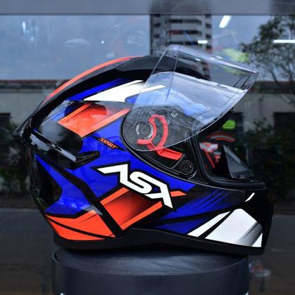 Imagem de Capacete Masculino Asx City Start Azul Esportivo Fechado