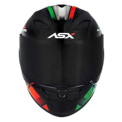 Imagem de Capacete Masculino Asx City Start Verde Moto + Viseira Fume