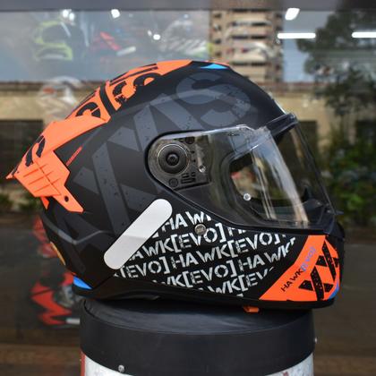 Imagem de Capacete Masculino Axxis Hawk Sv Spiffy Laranja Fosco Moto