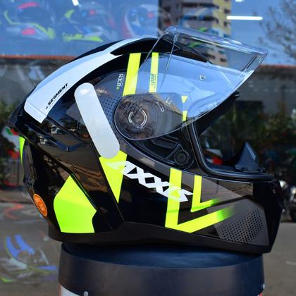 Imagem de Capacete Masculino Axxis Segment Leders Amarelo Moto Fechado