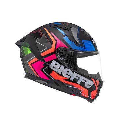 Imagem de Capacete Masculino Bieffe B-Fast Climax Rosa Azul Esportivo