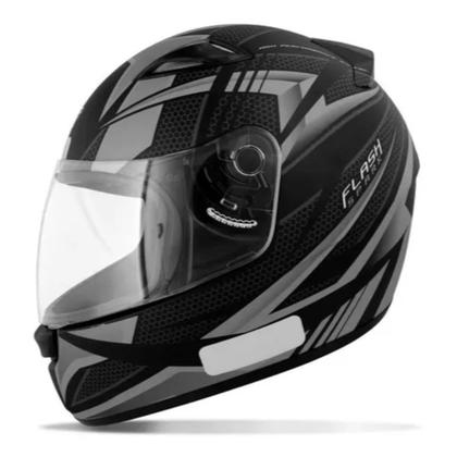 Imagem de Capacete Masculino Ebf Spark New Spark Flash Prata Fosco Moto