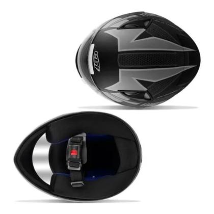 Imagem de Capacete Masculino Ebf Spark New Spark Flash Prata Fosco Moto