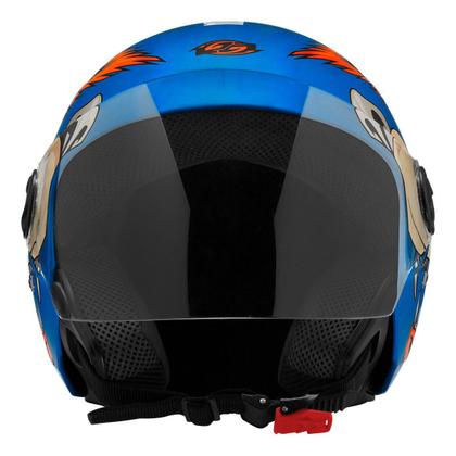 Imagem de Capacete Masculino Feminino Aberto De Moto Urbano Motoboy New Liberty 3 Coyote Azul Fosco Pro Tork