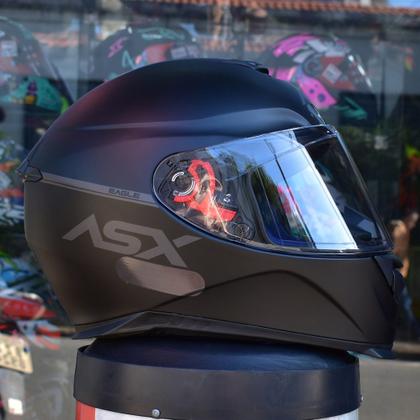 Imagem de Capacete Masculino Feminino Asx Eagle Preto Fosco Esportivo