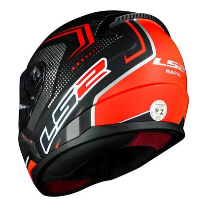 Imagem de Capacete Masculino Ls2 FF353 Doom Vermelho Esportivo Moto