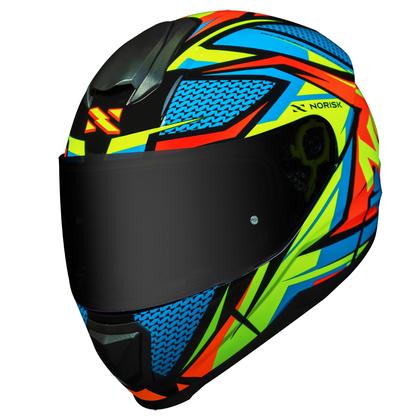 Imagem de Capacete Masculino Norisk Razor Sharp Amarelo Moto Fechado