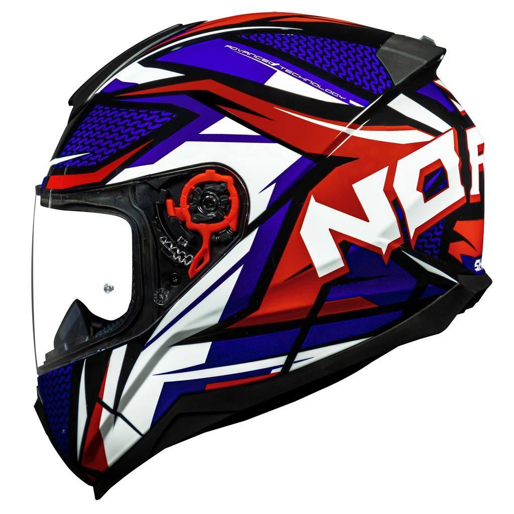 Imagem de Capacete Masculino Norisk Razor Sharp Azul Moto Viseira Azul