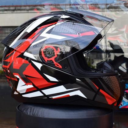 Imagem de Capacete Masculino Norisk Razor Sharp Vermelho Moto Fechado