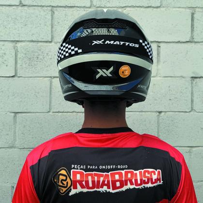 Imagem de Capacete Mattos Racing Echoes Cinza/Branco Trilha Enduro Motocross