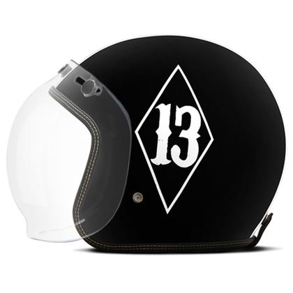 Imagem de Capacete Modelo Custom Old School Etceter Biker Abutres Chopper Café Racer Vintage Unissex 56 58 60