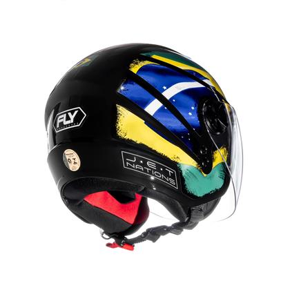 Imagem de Capacete Moto Aberto Fly Jet Nations Bandeira